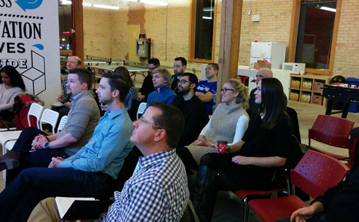 audience at a marketing presentation